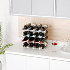 Yieach 2 Tier Stackable Wine Racks Countertop,Sturdy and Durable Wine Rack Free Standing Floor for Inside Cabinet,Clear Water Bottle Organizer and Wine Storage Racks Holder for Pantry,Table,Kitchen