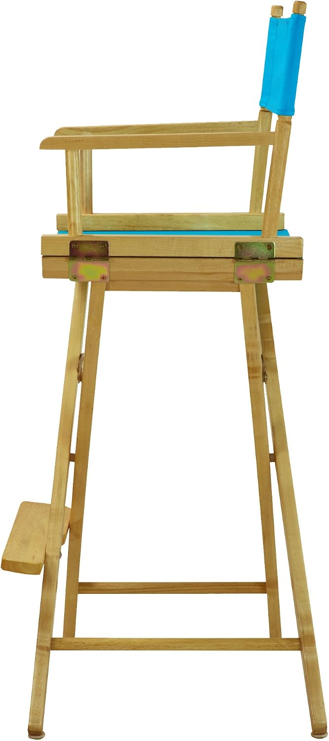 Casual Home 230-00/021-27 Director Chair 30" - Bar Height Natural Frame/Turquoise Canvas