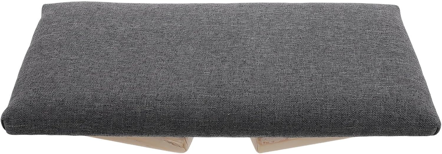 Foldable Wooden Meditation Bench with Cloth Seat for Yoga and Outdoor Use, Multi-Functional Prayer Kneeler Stool for Comfortable Seiza Sitting and Posture Support