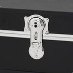 HomeStock Seaside Style Heavy Duty 31" Under Bed College Storage Trunk with Wheels & Lock, Latch Closure Type, 30" L x 8.25" W x 18.25" H, Ideal Camp Dorm Room Trunk Footlocker Antique Black