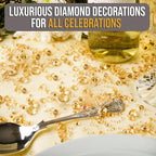 Luxury Gold Party Decorations; Sparkling Diamond Confetti, Table Decor & Vase Filler for Elegant Wedding Centerpiece Arrangements