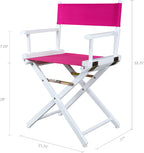 Casual Home 200-01/021-30 Director Chair 18" - Classic Height WhiteFrame/Magenta Canvas