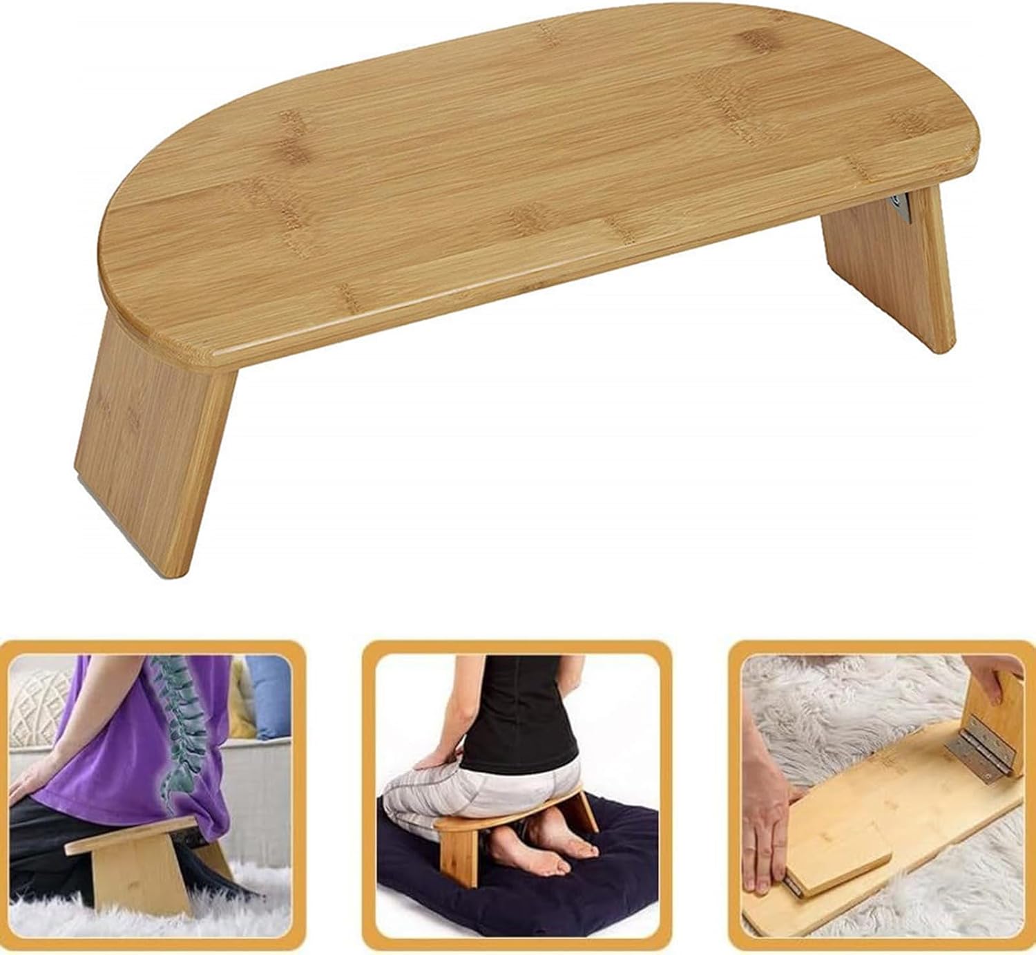 Compacts Meditations Benches Multifunctional Kneeling Wood Benches for Home or Outdoor Use