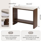 SUNBURY Modern Console Table with Faux Marble Top, 43 Inches Entryway Console Table with Open Shelf, Sofa Table Behind Couch for Hallwa, Living Room, Entrance