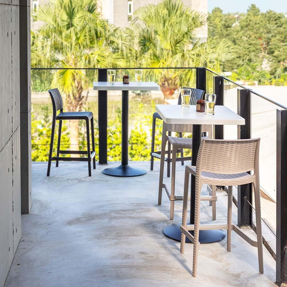 Lagoon Rue Rattan Stack-Able Counter Stool - 2 Pcs Per/Set (White)