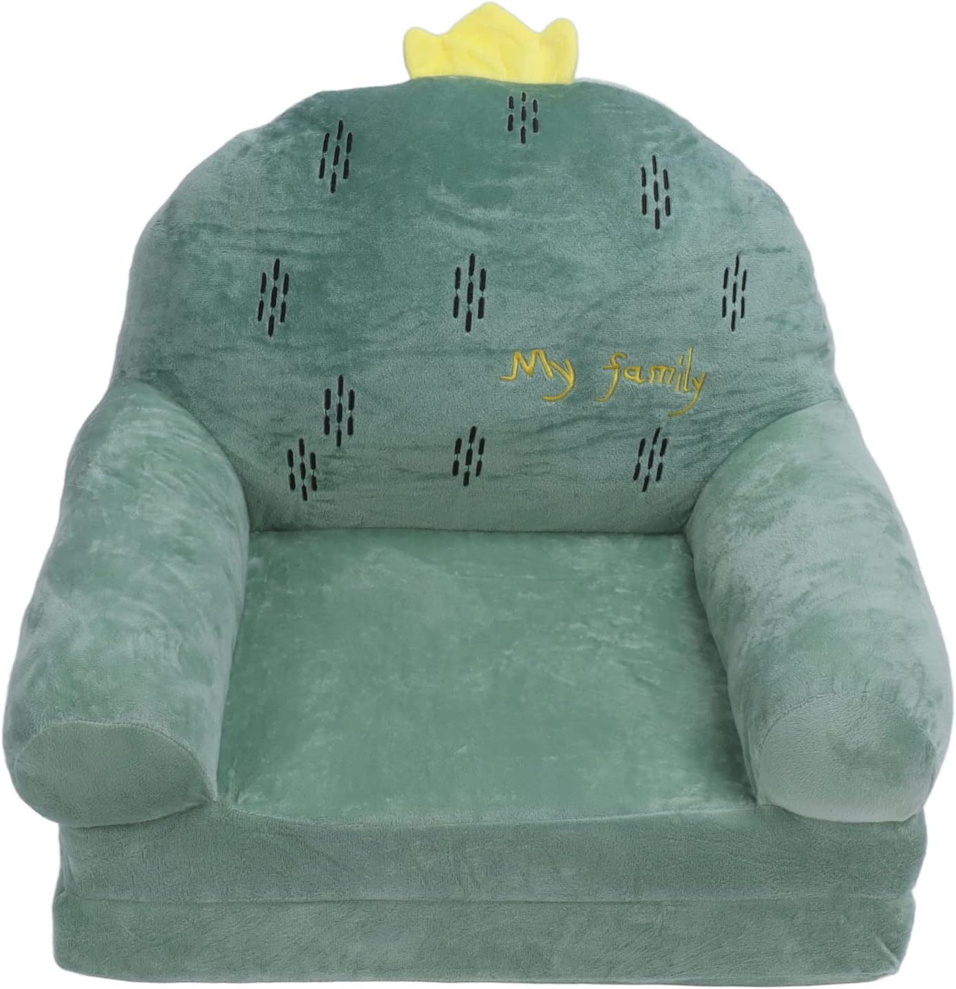 Foldable Children's Sofa Comfortable Touch Space Saving Design for Reading and Relaxing Cloth Material (2 Levels)
