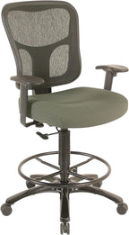 Tempur-Pedic TP8200 Ergonomic Fabric Mid-Back Drafting Stool, Olive (TP8200-OLIVE)