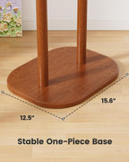 Pipishell Coat Rack, Freestanding Hall Tree with 8 Hooks & Storage Shelf, Solid Wood Base, 66.3″ Tall Coat Rack Stand for Coats, Hats, Bag in Entryway, Bedroom, Living Room, Brown