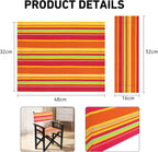 Director Chair Replacement Canvas, Directors Chair Replacement Covers For Beach Chairs, White Black Red Rainbow Canvas Seat Stool Protector For Home Director (Multi-Color)