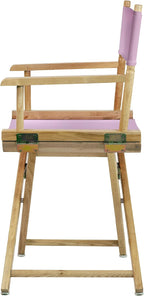 Casual Home 200-00/021-22 Director Chair 18" - Classic Height Natural Frame/Pink Canvas