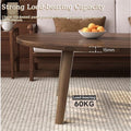 Creative Curved Coffee Table Wood Mid Century Modern for Living Room Foldable Side End Tables for Home(Wood,100cm)