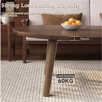 Creative Curved Coffee Table Wood Mid Century Modern for Living Room Foldable Side End Tables for Home(Wood,100cm)