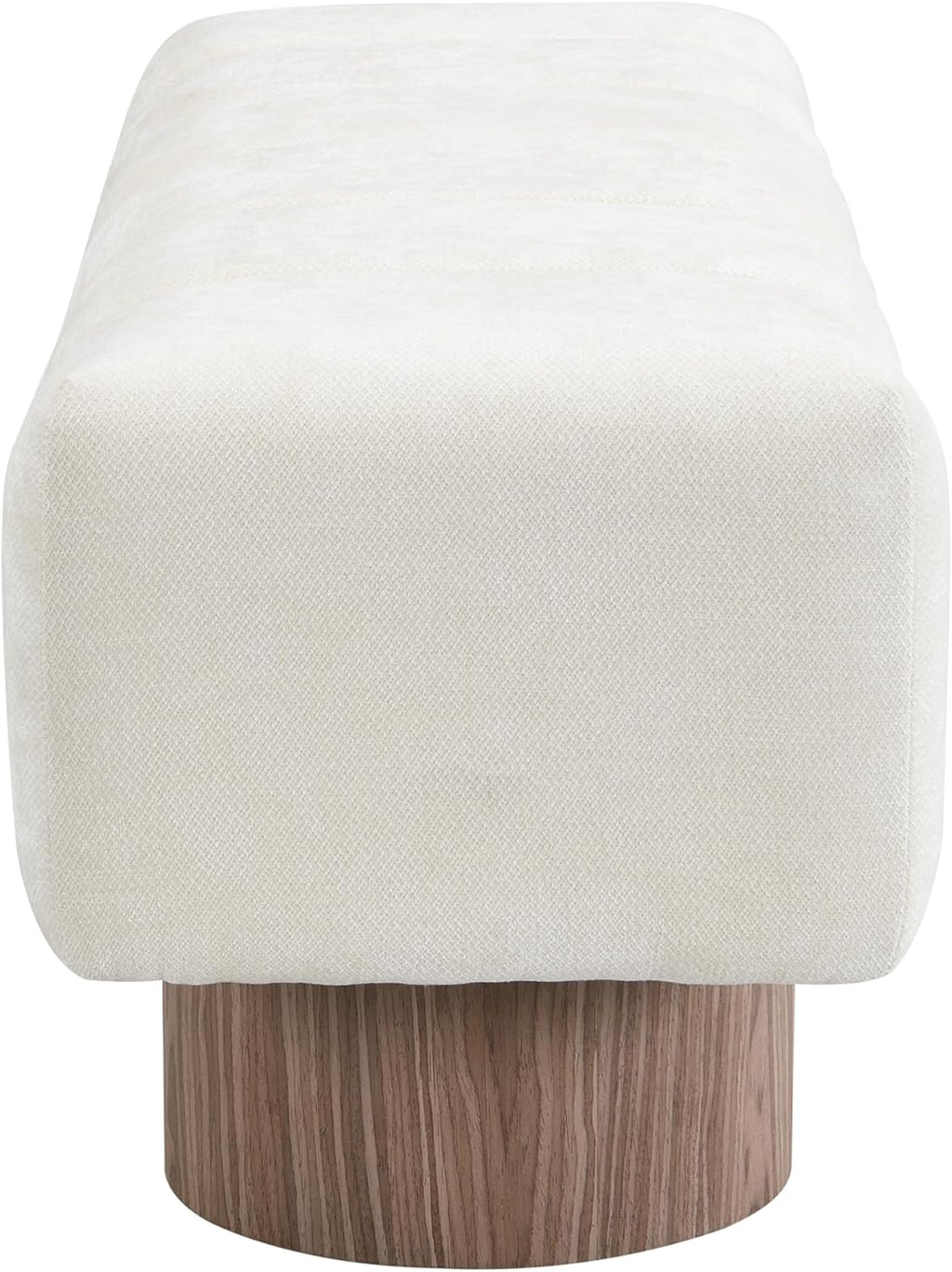 Christopher Knight Home Manila 50" Chenille Fabric Dining Bench for 2 People, Upholstery Ottoman Bench, End of Bed Footstool, Living Room Sofa Extra Seat/Footrest, No Assembly Needed, Light Beige