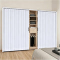 Custom Interior Exterior Aluminum Accordion Door with Lock, No Drilling Folding Sliding Doors for Hallway Storage Room Garage Entrance Bathroom(170x190cm(67"x75"))