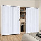 Custom Interior Exterior Aluminum Accordion Door with Lock, No Drilling Folding Sliding Doors for Hallway Storage Room Garage Entrance Bathroom(170x190cm(67"x75"))