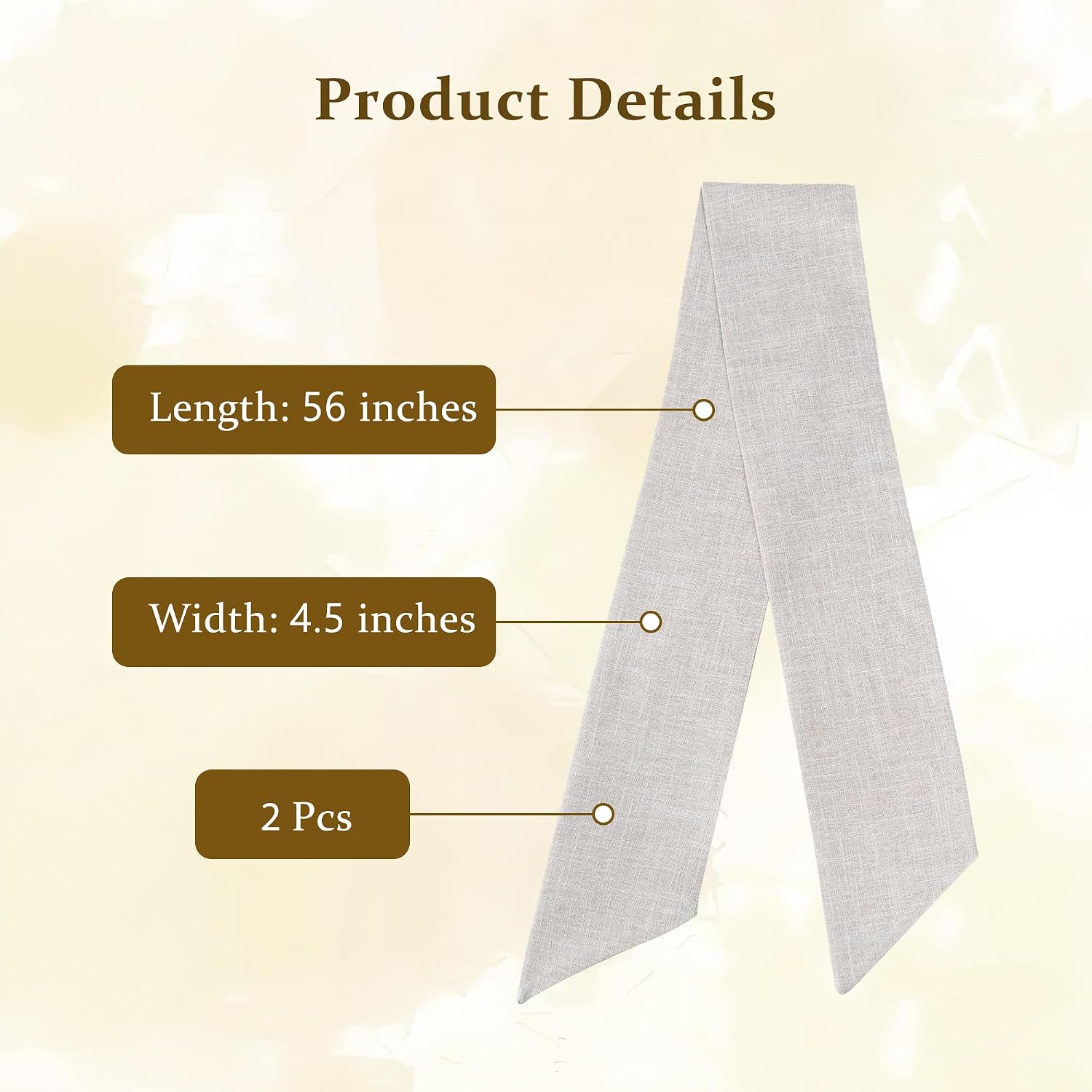 2 Pieces Wreath Sash for Front Door Natural Burlap Sash Wreath Accessories for Wedding Party Holiday Christmas Halloween Yard Outdoor Decoration