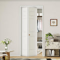 Bifold Doors for 36" x 80" Opening, 6 Panel White Primed Closet Doors with Concealed Hardware Kit, Hollow Core Interior Folding Barn Door Panels for Laundry, Pantry & Bedroom