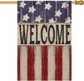 AVOIN colorlife Patriotic 4th of July House Flag 28x40 Inch Double Sided Outside, Memorial Day Retro American Stars and Stripes Welcome Yard Outdoor Decoration