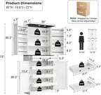72" Kitchen Pantry Cabinet, Pantry Storage Cabinet with 8 Door Shelves and 3 Pull Out Shelves, Tall Pantry Cabinet with Adjustable Shelf and Large Drawer, Farmhouse Food Kitchen Hutch, For Dining Room