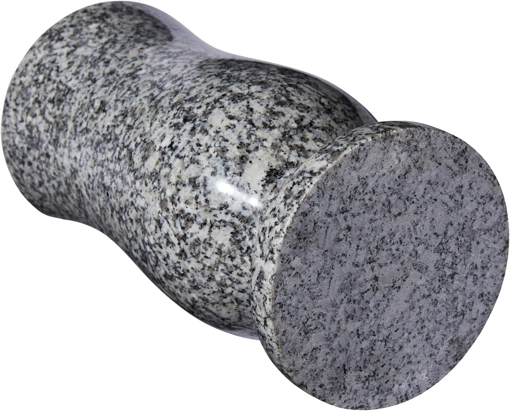 Granite Cemetery Vase for Grave Heavy 9.2 Lbs Windproof 3 Inch Opening | Natural Stone for cemetery and memorial gardens. Wide 4.7 inch and 10 inch tall. Side drainage hole prevents freeze cracking.
