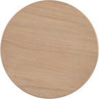 Powell Tarkin Round Natural Wood Turned Spindle Pedestal Side Accent Table