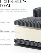 Lifelink 108" Boneless Couch L-Shaped Modular Sectional: Couches for Living Room - Cloud Sofa with Deep Seat High Back - Oversized Left Facing Chaise - No Assembly Required - Grey