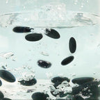 YISZM Glass Beads for Vases, 1lb Black Flat Glass Pebbles, 100 Pcs Glass Marbles Gemstone Aquarium Rocks Multiple Color Choices Home Decor Rocks