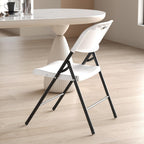 Nazhura 350 Weight Limit Heavy Duty Plastic Folding Chair with Reinfoced Steel Frame for Indoor and Outdoor, Wedding, Party, Restaurant, Meeting Room, Patio and Garden (10, White)