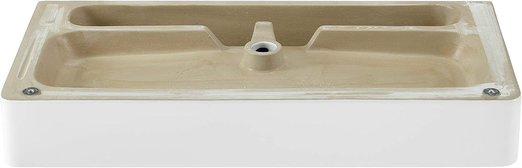 Swiss Madison Well Made Forever SM-CS733, Carre 36" Ceramic Console Sink In Glossy White Basin