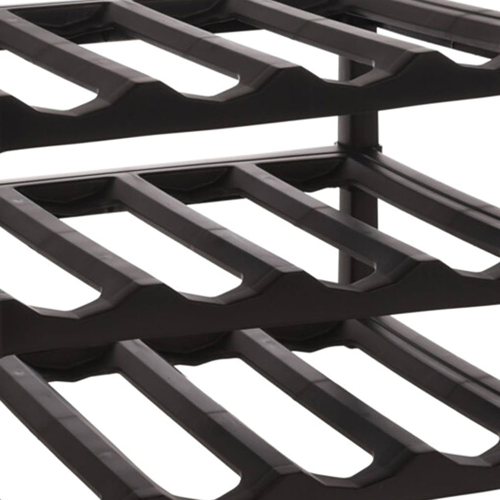 Well Home 3 Layer Stackable Polypropylene Wine Rack for 12 Bottles - 39 x 30 x 25 cm