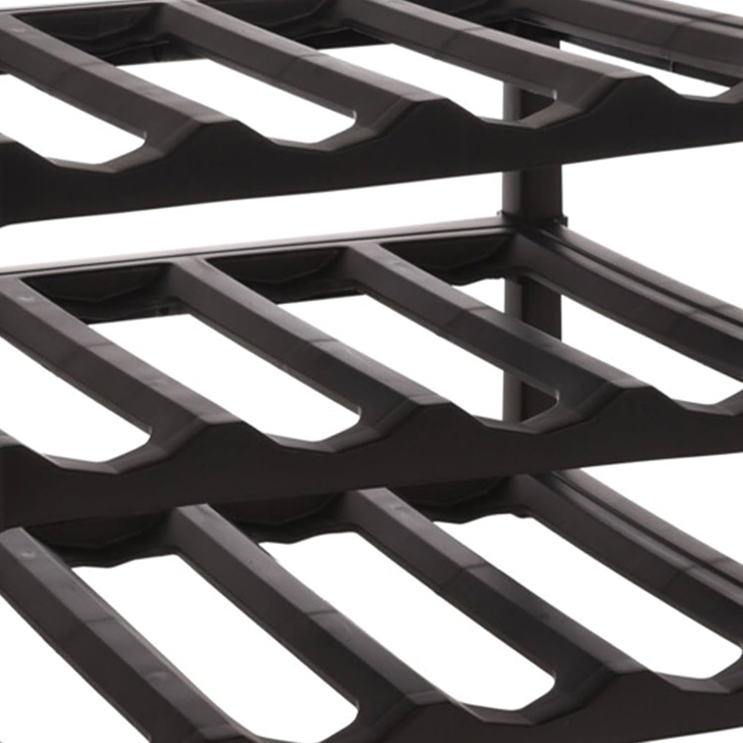 Well Home 3 Layer Stackable Polypropylene Wine Rack for 12 Bottles - 39 x 30 x 25 cm