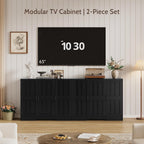 Modern Farmhouse Buffet Cabinet with Storage, 85" Large Sideboard Storage Cabinet with 6 Barn Doors, Coffee Liquor Bar Cabinet Wood Table Credenza with Adjustable Shelf for Kitchen Dining Living Room