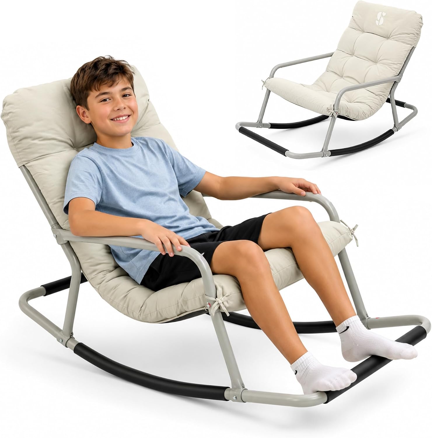 Special Supplies Sensory Rocking Chair for Kids, Preteens - Comfortable Preteen Rocker- Versatile Floor Chair with Soft Fabric and Stability for Playroom, Bedroom Ages 8-12