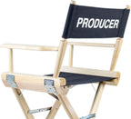 Filmcraft Professional Grade Studio Director's Chairs (30" Bar Height, Natural Finish, Printed Producer Canvas)