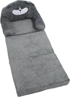 Baby Couch 2 in 1 Fold Out Kids Couch, Folding Out Toddler Chair, Soft Convertible Infant Seats Two Folds - Portable Design, Adorable Cartoon Animal, Ideal for Playroom and (Folding in thirds)