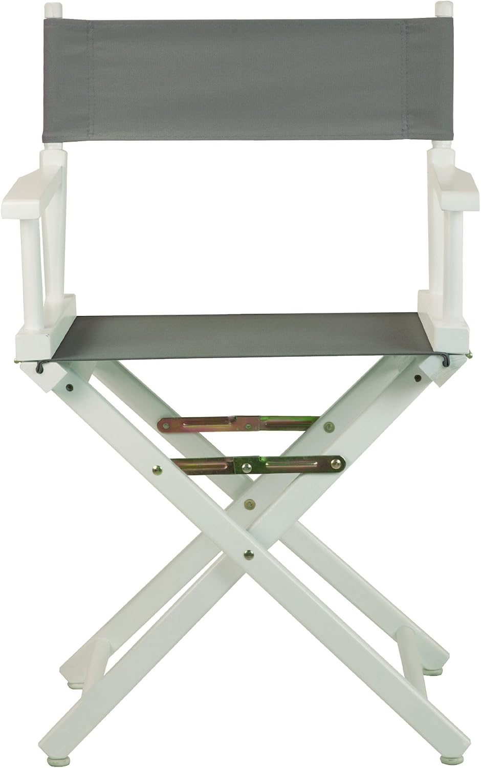 Casual Home 18" Director's Chair White Frame with Grey Canvas