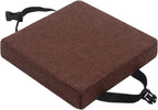 Square Chair Cushion with Ties Non Slip 16 Inch Bar Stool Cushion Cover Seat Cushions Breathable Stool Cushions Removable Cover Washable Chair Pads (Brown, 16x16x2 in)