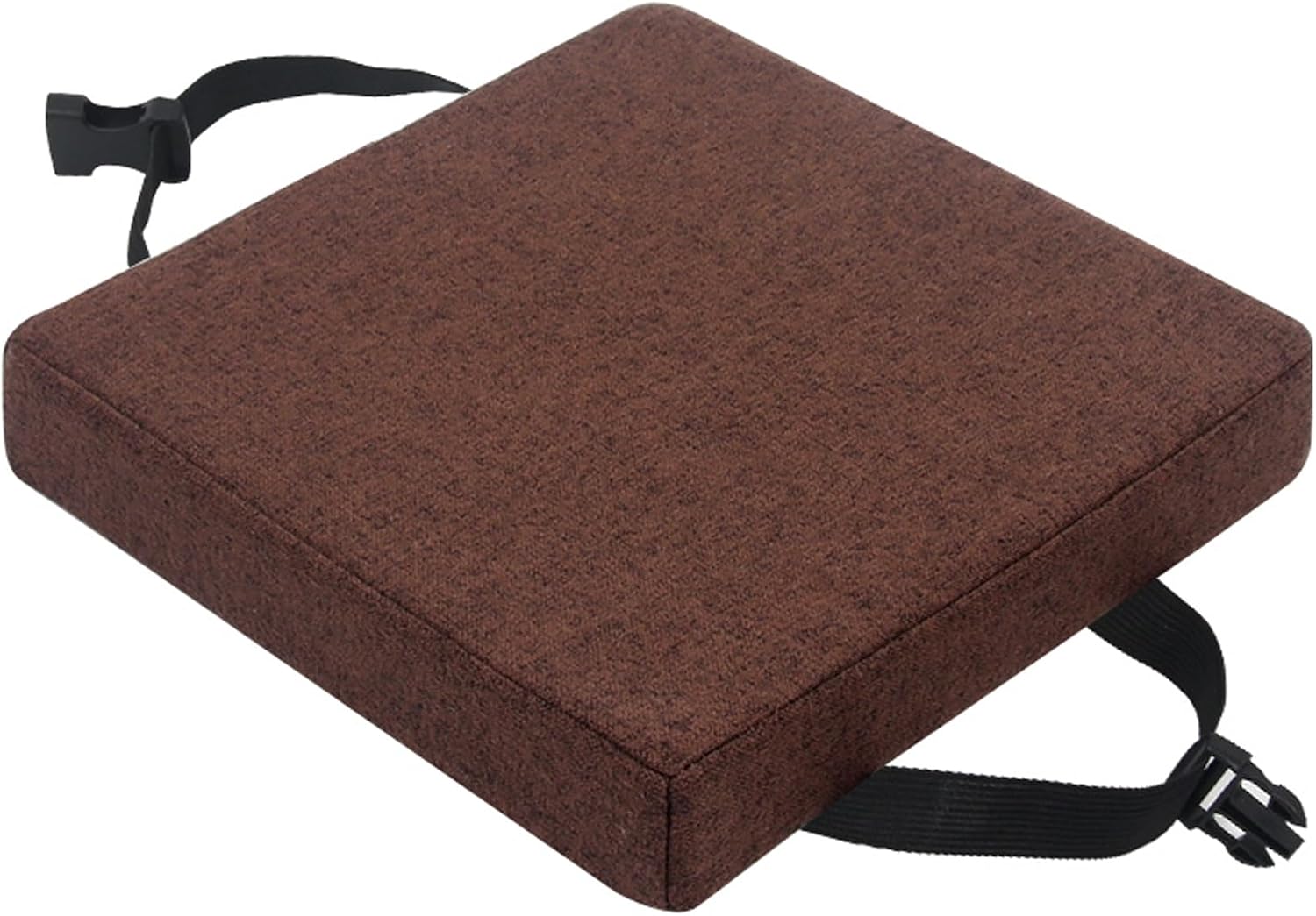 Square Chair Cushion with Ties Non Slip 16 Inch Bar Stool Cushion Cover Seat Cushions Breathable Stool Cushions Removable Cover Washable Chair Pads (Brown, 16x16x2 in)