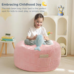 MAXYOYO Bean Bag Chair Bed for Kids, Convertible Bean Bag Folds from Lazy Chair to Floor Bed, Stuffed Floor Sofa Couch Sofa Bed for Boys and Girls, High-Density Foam Filling, Pink