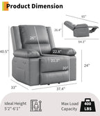 GarveeHome Power Lift Recliner Chair - Heat and Massage, PU Leather Electric Lift Recliner for Elderly & Mobility Impaired，Reclining Sofa with Side Pocket for Living Room