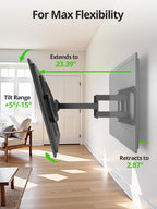 USX MOUNT 85 86 90 98 100 inch Heavy Duty Full Motion TV Wall Mount for 42-100" TVs, TV Mount with Swivel, Tilt & Leveling, Wall Mount Bracket Up to 170lbs, Max VESA 800x600mm