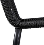 armen LIVING Shasta Indoor Outdoor Patio Metal and Black Rope Stackable Barstool, 30" Seat Height, Set of 2