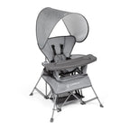 Baby Delight Go with Me Venture Portable Chair | Indoor and Outdoor | Sun Canopy | 3 Child Growth Stages | Elephant Grey