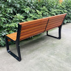 Patio Benches for Outdoors Nordic Outdoor Park Bench with Backrest Metal Square Garden Viewing Seat Beach Chair Shopping Mall Rest Garden Benches for Outdoors