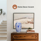 Blue and White Vase, Blue Ceramic Vase for Home Decor 8.9" Chinoiserie Vase for Flowers Blue and White Porcelain Flower Vase for Living Room, Bathroom, Dinner Table Centerpieces