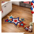 Dunzy 4th of July Coir Doormat Patriotic Star Doormats Outdoor American Coir Cookie Door Mats 250th Anniversary Non Slip Mats for Indoor Outdoor Bedroom Living Room Bathroom Holiday Decor 30 x 18 Inch