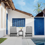 IVY&LANE Portable Adirondack Chairs Set of 4 | Folding Xavier-Chair | Wave | HDPE Plastic | Grey | All-Weather Resistant | for Outdoor Fire-Pit Patio Lawn Beach Poolside