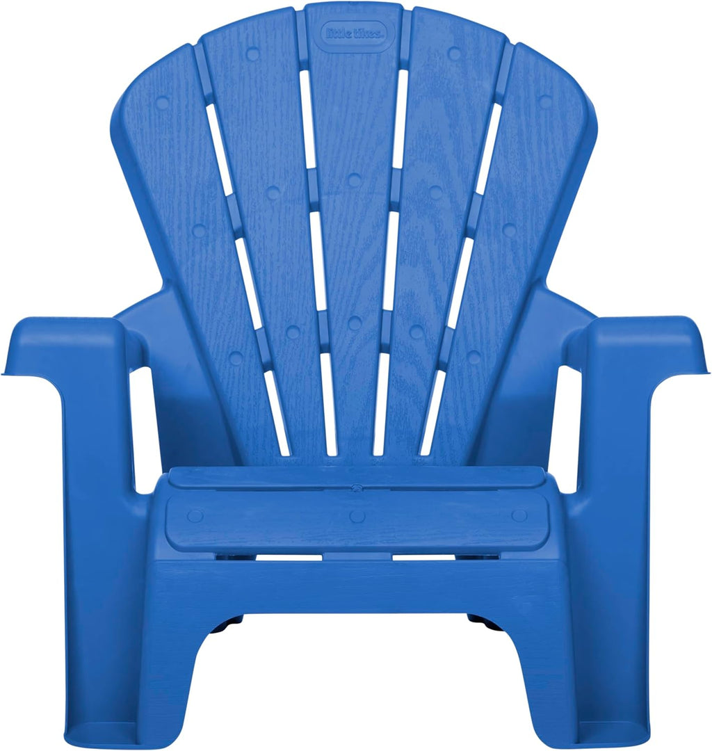 Little Tikes Kids Garden Chair 4 Pack in Blue, Outdoor Toddler Activity Adirondack Chairs for Picnic, Garden, Patio, Backyard & Beach, Outdoor Chair Set