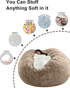 Round Giant Bean Bag Chair’s Inner Liner for Adults Kids (Without Bean Bag Cover and Filling), Inner Liner Only (5FT)