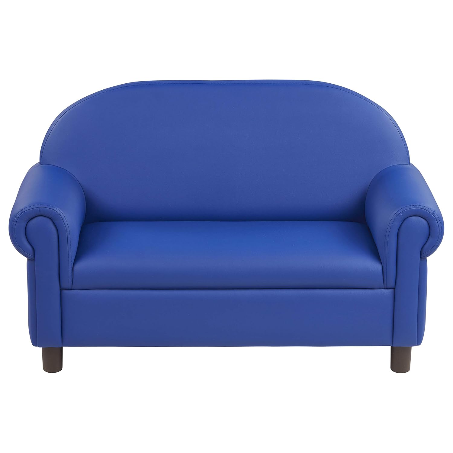 Little Lux Upholstered Preschool Sofa, Plush Furniture for Kids Room, Classroom, Daycare - Blue